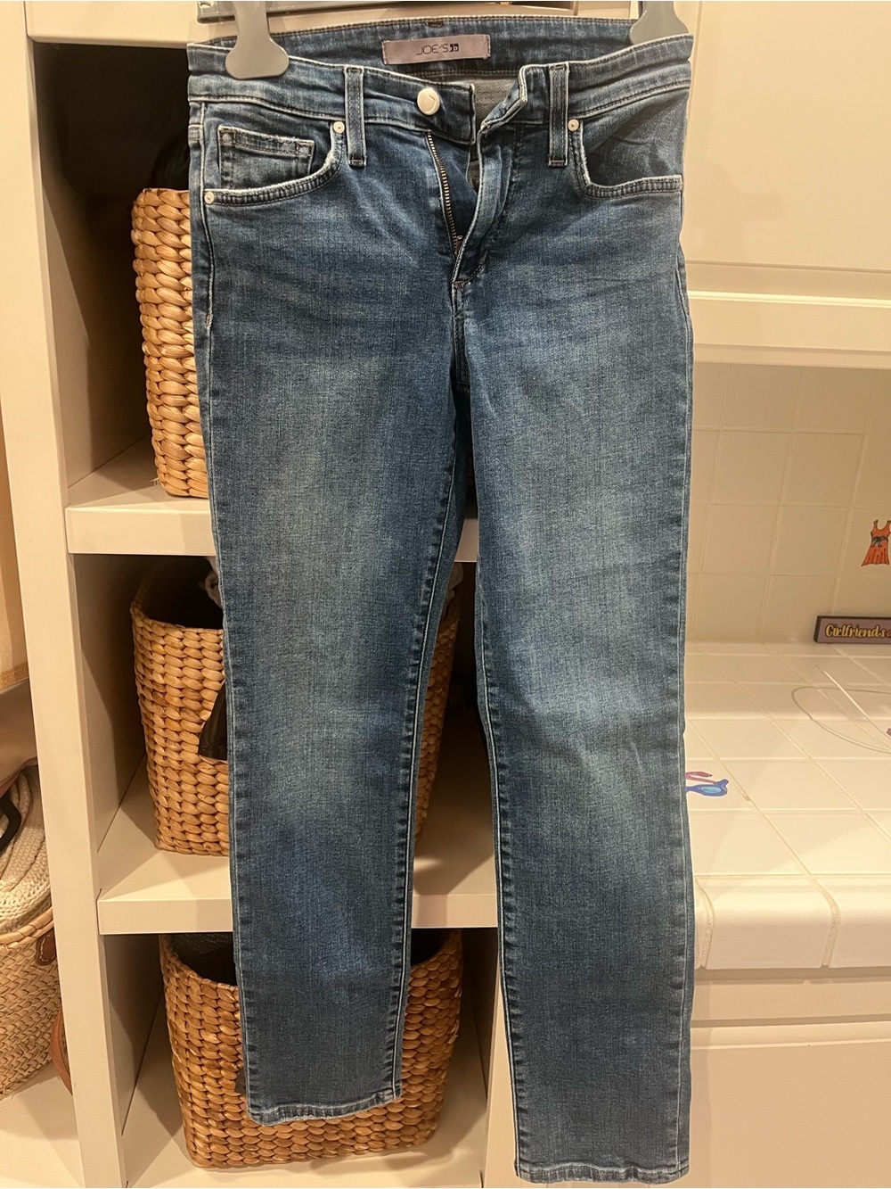 Joe's Jeans Medium Blue Straight-Leg Jeans